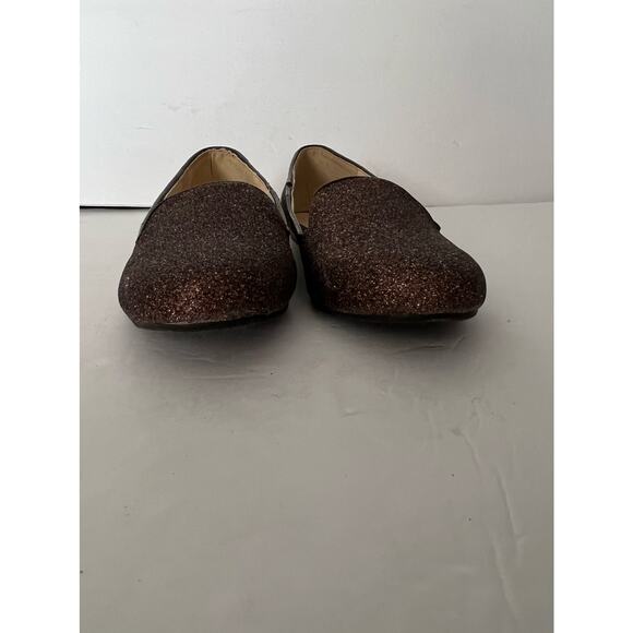 Frederic's Women's Glitter Sparkle Loafer Slip-On Almond Toe Blush Pink Size 7.5 - Picture 3 of 11